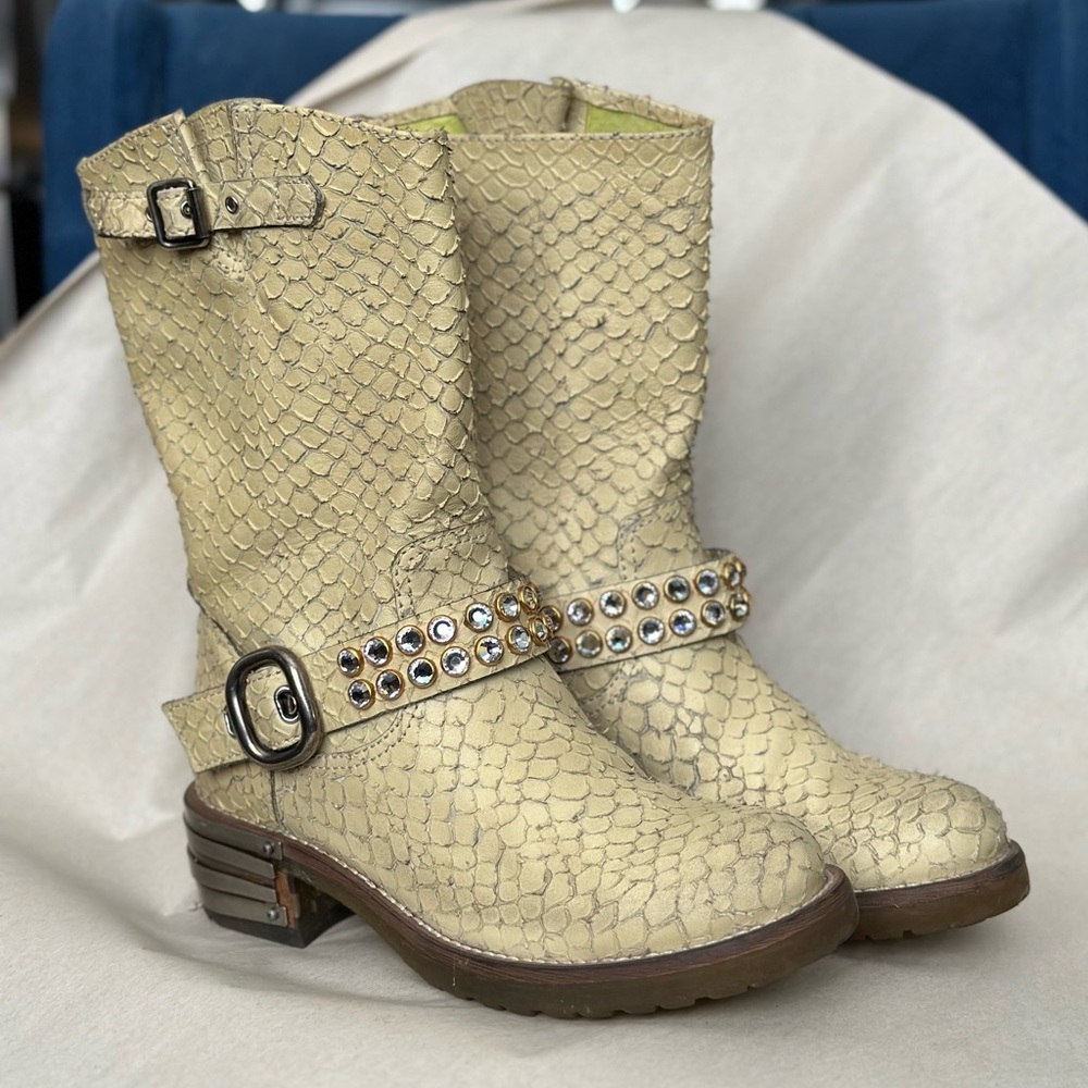 BALDAN boots size 6 Python Skin 100%